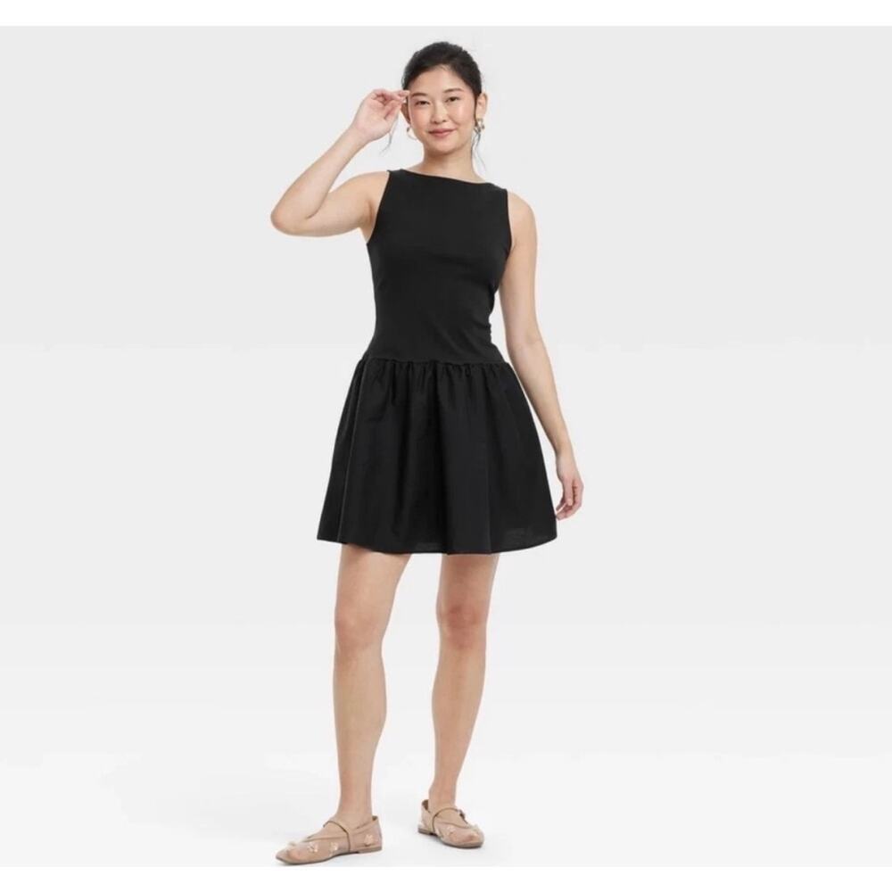 Women's Drop Waist Mini Dress - A New Day S